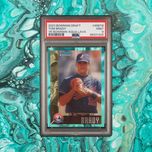 2023 Bowman Draft Tom Brady Aqua Lava Refractor PSA 9 - /199 🐐 🔥📈