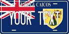Turks and Caicos Flag 2 License Plate Personalized Custom Car Bike Motorcycle
