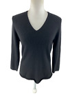 MAG by Magaschoni M V-Neck 100% Cashmere 3/4 Sleeve Pullover Sweater Knit