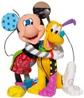 Romero Britto Mickey Mouse & Pluto Resin Disney Dog Colorful Figurine 6007094