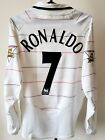 Manchester United 2003 - 2004 Third football Nike l/s jersey #7 Ronaldo size S