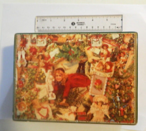 Enesco 1992 Let It Snow Trinket Box Music Box Merry Christmas. Works, no key. CB