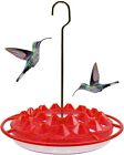 1-2Pcs Hummingbird Feeder,7.8x6.7 in Hanging Hummingbird Feeder with Red Cover