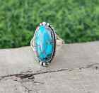 Blue Copper Turquoise 925 Sterling Silver Handmade Statement Ring All Size  R409