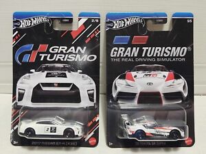 Hot Wheels 2024 Gran Turismo💥2017 Nissan GT-R R35💥2020 Toyota Supra - Lot of 2
