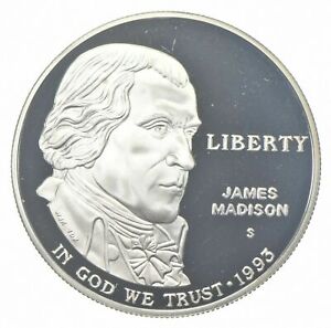 Proof 1993 Bill of Rights James Madison - US Commemorative 90% Silver Dollar