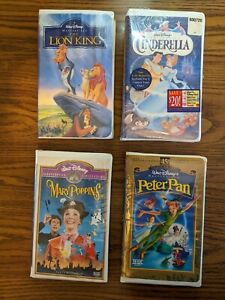 Walt Disney VHS Movies Lot of 4 Classics