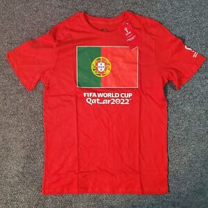 FIFA World Cup 2022 Qatar T Shirt Size L Red Soccer Thin Summer Portugal