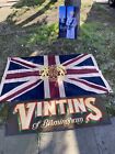 Union Jack Throw/ Flag with Gold Embroidered Crest (152x101cms TD)