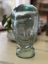 New ListingVintage Clear Glass Mannequin Head Molded Hair Skull Wigs Hats Display