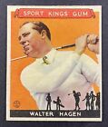 1933 Goudey Sport Kings Gum #8 Walter Hagen SHARP + Nice Color (paper loss)