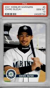 2001 Keebler Mariners #5 Ichiro SUZUKI - PSA 10+++ RC Mariners