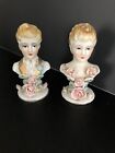Vintage Victorian Man and Woman Bust Salt and Pepper Shakers Romantic