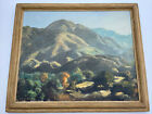 Antique American Impressionism Painting Listed Landscape Early California Large