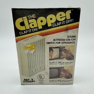 The Clapper Vtg 1984 Original Box Clap On Clap Off TV Lights Stereo Sealed NEW