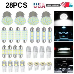 28PCS LED Car Interior Light Bulbs Combo Map Dome Door Trunk License Plate Lamps (For: More than one vehicle)