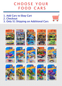 Hot Wheels Matchbox Food Cars Candy Hot Dog Toaster Jello Tacos Donuts You Pick