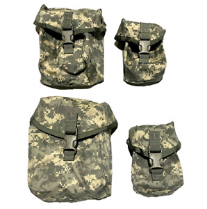 4pc US Military ACU MOLLE Saw Gunner Pouch Set (2) 200 Rd (2) 100 Rd Pouches NEW