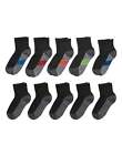 Hanes Ankle Socks 10-Pack Ultimate Boys Gym Value Breathable Black or White S-L