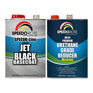 Jet Black Base Coat Kit , 2 Gallon Kit Basecoat & Urethane Reducer, SMR-9700/800