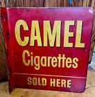 Original 1960’s Country Store Non Porcelain  Metal Camel Cigarettes Flange Sign
