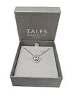 Zales Womens Necklace 925 Silver Italian Chain Faux Clear Tear Drop Diamonds