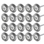 20Pc Rotary Steel Wire Brass Brush Drill Polishing Cup Wheel Set Tool for Dremel