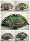 Spanish Style Flora / Oriental Dance Party Wedding Silk Folding Hand Fan Lace