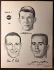 WALTER WALT CUNNINGHAM APOLLO 7 HAND SIGNED AUTOGRAPHED MFA SHEET SCCS VERIFIED
