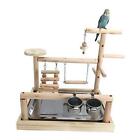 Parrots Playstand Bird Playground Wood Perch Gym Stand Playpen Ladder with