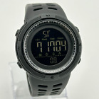 Men's SKMEI Large Black Resin Reverse LCD Digital Sport Watch, Chronograph, 1251