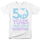 Woodstock 50 Simple T Shirt Licensed Rock Tee 1969 Festival Peace & Music White
