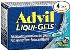 Advil Pain Reliever/Fever Reducer Liqui-Gels 200mg - 20 ct, Pack of 4