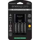 Eneloop Pro Battery Charger with 4-Pack AA High Capacity Rechargeable Batteries