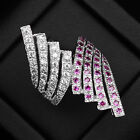 Pinkish Ruby Colorless Sapphire Diamond Cut 925 Sterling Silver Handmade Rings
