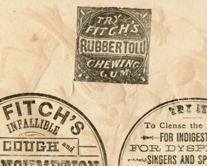 New Listing1880's Fitch's Rubber Tolu Chewing Gum Nectar Tolu Substitute Tobacco 7A