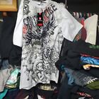Vintage SouthPole Y2K All Over Print Affliction Style Shirt Mens XL Deadstock