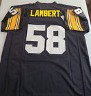 Throwback Black Steelers Jersey #58 Jack Lambert  Stitched Size 48,50,52,54,56
