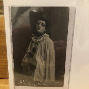 New ListingSad clown postcard antique used Photo￼