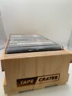 Tape Crates - Handmade wooden cassette crate - Holds 12 cassette tapes