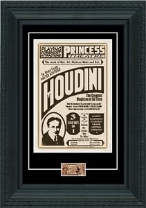 Harry Houdini 1926 POSTER + TICKET Montreal 8 days before death magic magician