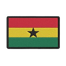 GHANA FLAG PATCH embroidered iron-on AFRICAN SOUVENIR EMBLEM BANNER WEST AFRICA