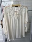 Cure Woman Tunic/ Blouse Ivory With Summer Lace Size 3x