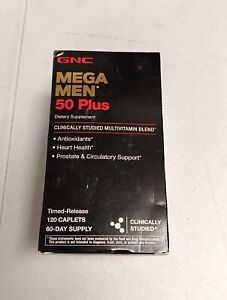 GNC Mega Men 50 Plus 120 Caplets Free Shipping