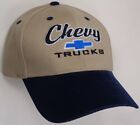 Hat Cap Licensed Chevrolet Chevy Truck Trucks Tan Navy Blue Bill HR 122