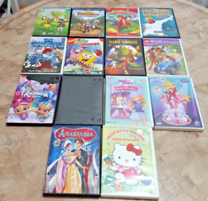 Lot of 14 Animated Cartoon Family Kids Children Movies DVD