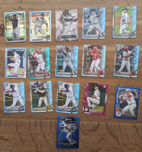 (15x) LOT - Color Prospects Baseball - Bowman Chrome  + Paper + Sterling + PDP