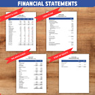 Financial Statement Template | Financial Statements | Profit and Loss Statement