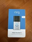New ListingRing Doorbell 3 Satin Nickel Video Motion Rechargeable Wireless Security Camera