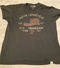Men’s Indian Motorcycle Distressed Fade Graphic T-Shirt 2XL American Flag